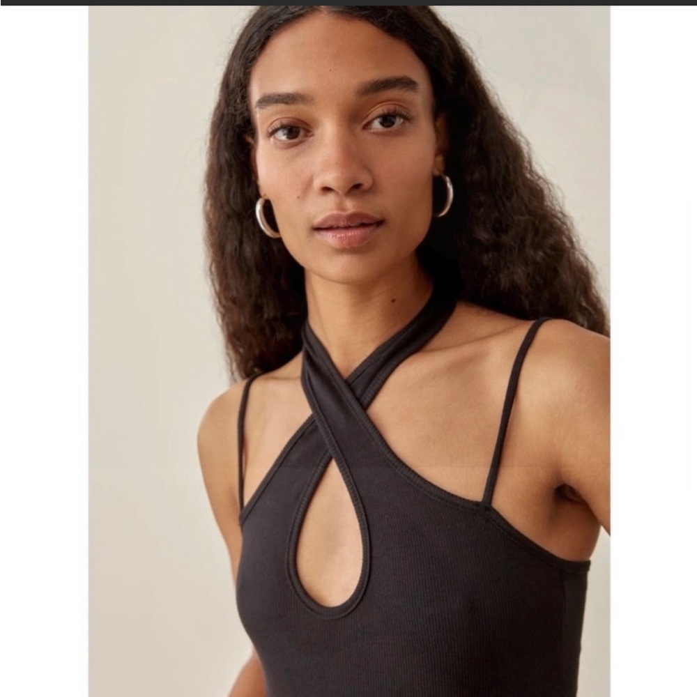 Reformation Ribbed Halter Neck Tank